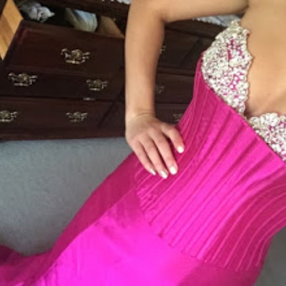 Sherri Hill #50389-Magenta  Pageant/Prom Dress - Picture 6 of 12